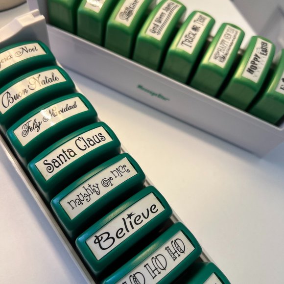 MessageStor Memory Making Holiday Kids Stamps Set Self Inking School Crafts Art - Picture 4 of 5